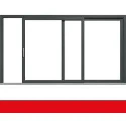 Hebe- Schiebetür Kunststoff Schiefergrau Glatt beidseitig