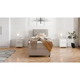 Homesy Boxbett, Beige, Holz, Mode, 90x200 cm, Oeko-Tex® Standard 100, Schlafzimmer, Betten, Boxspringbetten