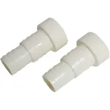 Trutzholm 2x Adapter für Schwimmbadpumpe PVC-U 50 Schlauchtülle zum Kleben ABS 38 ® ...