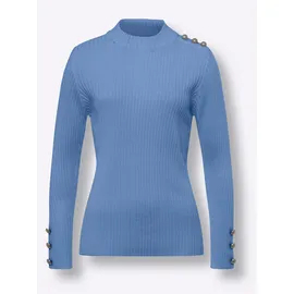 Classic Basics Stehkragen-Pullover Himmelblau 44