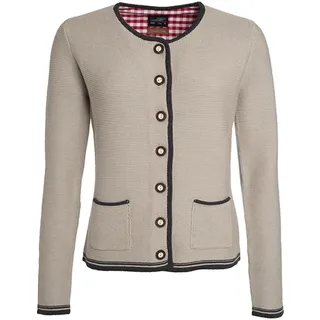 Damen Trachten Strickjacke - Farbe rot, grau, braun - Größe XS