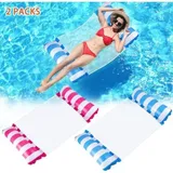 2-teiliges Hängematten-set, 4-in-1 Aufblasbare Pool-schwimmhilfe, Vielseitige Faltbare Wasserhängematte, Tragbare Ultraleichte Schwimmhilfe Für Erwachsene
