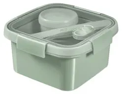 CURVER SMART TO GO ECO LUNCH KIT Frischhaltedose, mit Besteck 249947 , Volumen: 1,1 Liter, Farbe: Pastellgrün