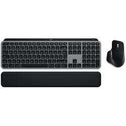 Logitech MX Keys S Combo für Mac, kabellos, DE-Layout Tastatur und Maus Set, Speziell angepasste Tasten und Funktionen für macOS