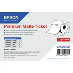 EPSON Prem. Matte Ticket   102mmx50m Beleg-/Couponrolle (endlos)