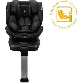 Osann Eno360 SL i-Size , drehbarer Kindersitz 40-150 cm, Reboarder mit Isofix und Standfuß – All Black - Schwarz