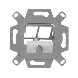 Rutenbeck 13900005 Montageadapter Unterputz für ein oder zwei Universalmodule oder Keystonemodule gerader oder schräger Modulauslass (30°)