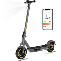 E-Scooter Elektroroller 10" erhält Straßenzulassung-EV10S MAX(ABE)-GrauGelb-15.6 grau NO SIZE