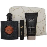YVES SAINT LAURENT Duft-Set Yves Saint Laurent Black Opium EDP 50ml + BL 50ml &Mascara&Pouch, 1-tlg.