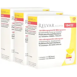 RELVAR Ellipta 184 Mikrogramm/22 Mikrogramm Inh.P. 3X30 St
