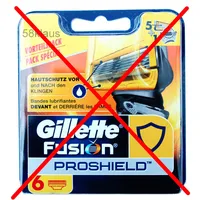 6 Gillette Fusion ProShield Klingen gelb im tKh ohne Verp / 2x 3 Stück