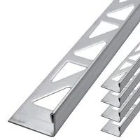 Dalsys Fliesenschiene L-Profil 5x 2,5m x 10mm Edelstahl Gebürstet Winkelprofil
