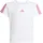 adidas Essentials T-Shirt, white/pink fusion 9-10 Years
