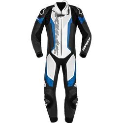 Spidi Laser Pro, Lederkombi 1tlg. perforiert - Schwarz/Weiß/Blau - 52