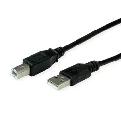 ROLINE RM USB 2.0 Kabel Typ A-B schwarz - Kabel - Digital/Daten