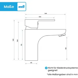 Bächlein Keila Einhandmischer Matt Schwarz