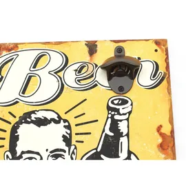 DanDiBo Ambiente Dandibo Wandbild Beer mit Flaschenöffner 40cm Bieröffner 21261 Wandflaschenöffner Öffner (21261 Gelb,