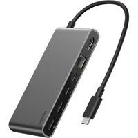 Belkin INC024hqSGY Schnittstellen-hub Usb Typ-c 10000 Mbit/s Grau