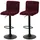 heute wohnen 2er-Set Barhocker HWC-G87, Barstuhl, höhenverstellbar, Stoff Chenille (465g/m2)
