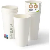 BIOZOYG Kaffeebecher 0,5 l Weiß 50 St.