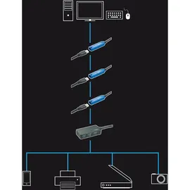 Lindy USB 3.0 Aktivverlängerungshub Pro 4 Port Hub