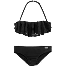 Buffalo Bandeau-Bikini mit modischem Volant Schwarz 158/164