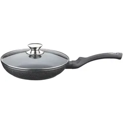 Bratpfanne Stielpfanne mit Deckel Induktion Braten Pfanne Ø28 cm