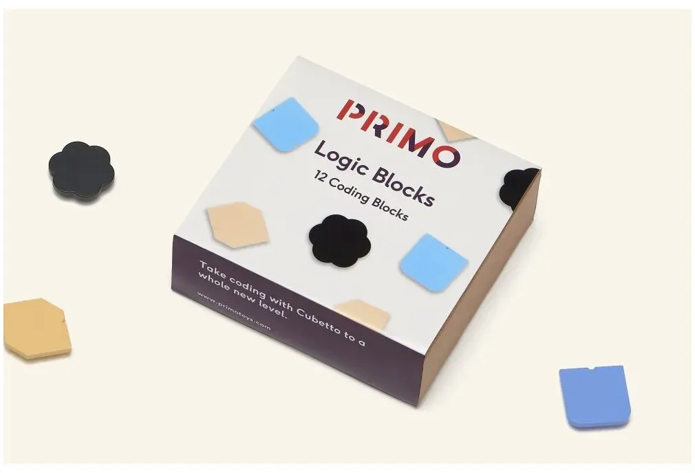 Primo Cubetto MINT Coding Blöcke Logik aus Holz ab 3 Jahren (Geeignet für Montessori) - Internationale Version