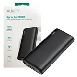 Aukey Sprint Go 20000 mAh, 65 W, 74 Wh), Powerbank, Schwarz