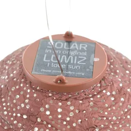 lumiz Lampion Kunststoff Ø20/H18 cm Solar LED kupferfarben