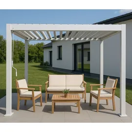 MCW Garten-Garnitur MCW-O19, Lounge-Set Sitzgruppe Bank Sessel Tisch, Holz Akazie MVG Stoff/Textil (180g/m2) ~ Kissen beige