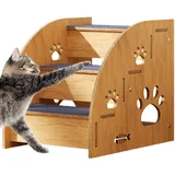 Haustiertreppe fürs Bett – Haustiertreppe für den Innenbereich, Hundetreppe | Hundebettstufen, Hundetreppen, Haustierstufen zum Hochbettklettern, Katzentreppen aus Holz, Haustierbedarf