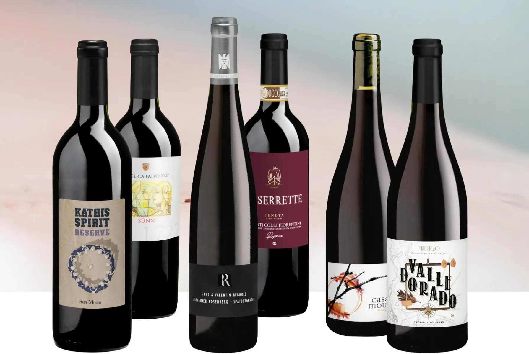 Probierpaket «Edle Essensbegleiter» 6 x 1 Fl. = 6 Flaschen à 75 cl, Bio Probierpakete
