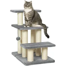 PawHut Hundetreppe 3 Stufen 54 cm Grau