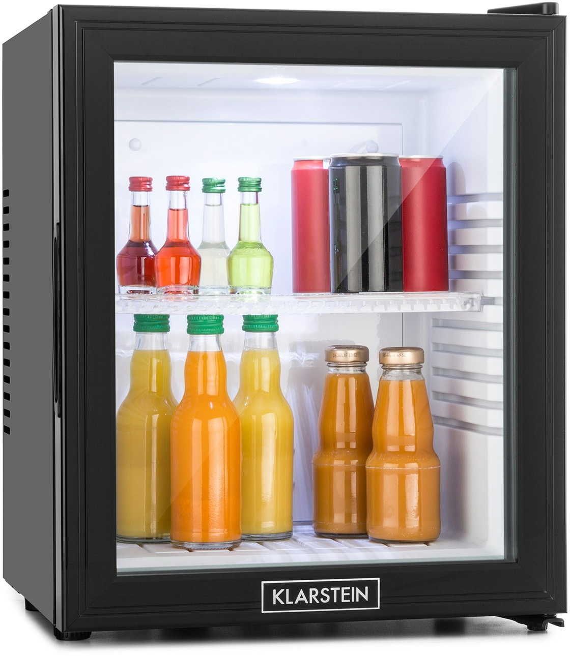 Klarstein MKS-13 Minibar Mini-Kühlschrank 3 Temperaturen 30L 23 dB Glastür Schwarz / Weiß