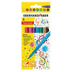 Eberhard Faber Glitzer Fasermaler im Kartonetui Classic Farben
