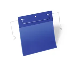 Durable Drahtbügeltasche 175207 Blau Transparent, A5,