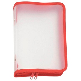 FolderSys Reißverschlussbeutel transparent/rot 0,5 mm, 1 St.