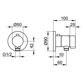 Keuco Ixmo Duschthermostat Unterputz rund für 1 Verbraucher Chrom 59554010001
