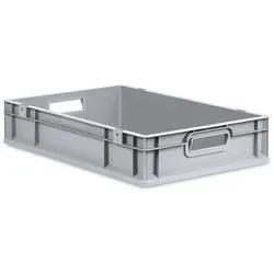 PROREGAL Eurobox NextGen Grip | HxBxT 12x40x60cm | 23 Liter | Griffe offen | Glatter Boden | Eurobehälter, Transportbox, Transportbehälter