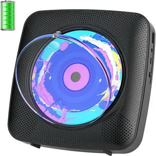 Radio mit CD Player Kinder: Kegaudio Tragbarer CD Players Tragbar mit Bluetooth Lautsprecher Frontanzeige Fernbedienung Unterstützung Timer USB-Wiedergabe AUX-Wiedergabe Schwarz