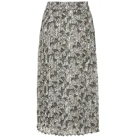 LASCANA Plisseerock Damen Bedruckt Schwarz/Beige 36