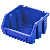 PROREGAL Sichtlagerbox 1 | HxBxT 7,5x11,6x11,2cm | Polypropylen | Blau | Sichtlagerbehälter, Sichtlagerkasten, Sortierbehälter