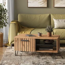 Vicco Couchtisch Amber Braun Eiche 90 x 40 cm