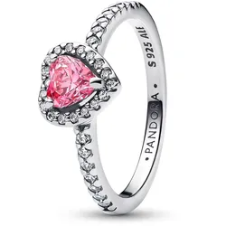 Pandora 198421C03 Damenring Erhabenes Herz Pink, 52/16,6