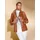 CREATION L Lederimitat-Blusenjacke in cognac | Gr.: 36