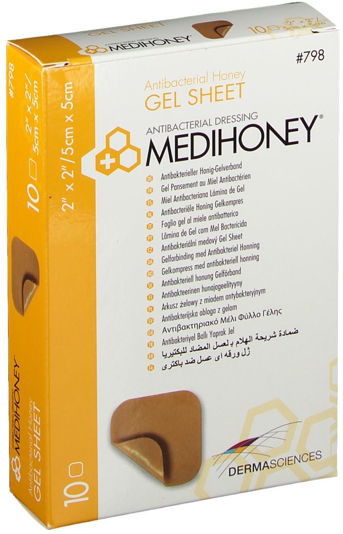 Medihoney® Antibaterieller Honig-Gelverband 5 x 5 cm