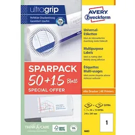 Avery Zweckform Etiketten 6603 weiß 210,0 x 297,0 mm