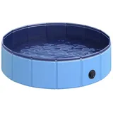 AIMAX Hundepool Hundepool faltbar Ø80cm Hundebadewanne rutschfest blau
