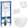 Belvit Spülrandloses Hänge WC Set mit WC-Sitz Weiß